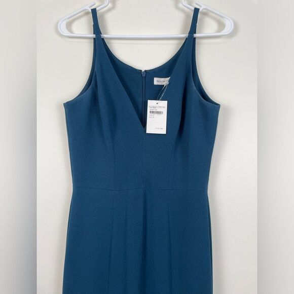 Dress the Population Dress Small Spaghetti Strap Floor-length V-Neck Front Slit - Picture 3 of 7